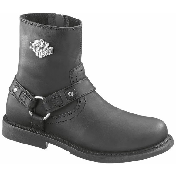 NEW Harley Davidson Men's SCOUT Black LTHR Motorcycle Riding Boots D9526… - Picture 11 of 15